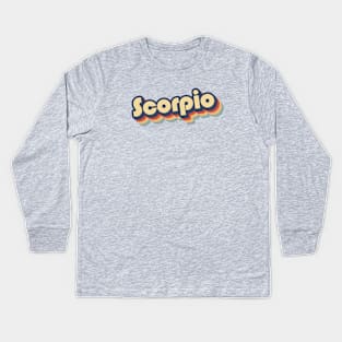 Scorpio Retro '70s Kids Long Sleeve T-Shirt